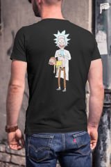 Rick and Morty Morty Pierce Rick Siyah T-Shirt