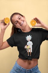 Rick and Morty Morty Pierce Rick Siyah T-Shirt