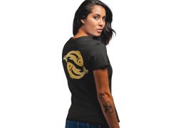 Balık Burcu Sembolü Siyah T-Shirt