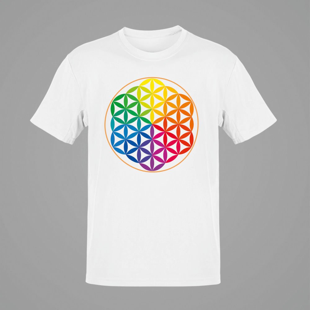 Yaşam Çiçeği Beyaz T-Shirt