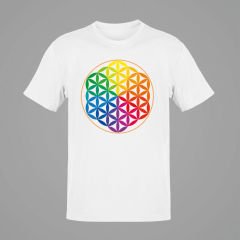 Yaşam Çiçeği Beyaz T-Shirt