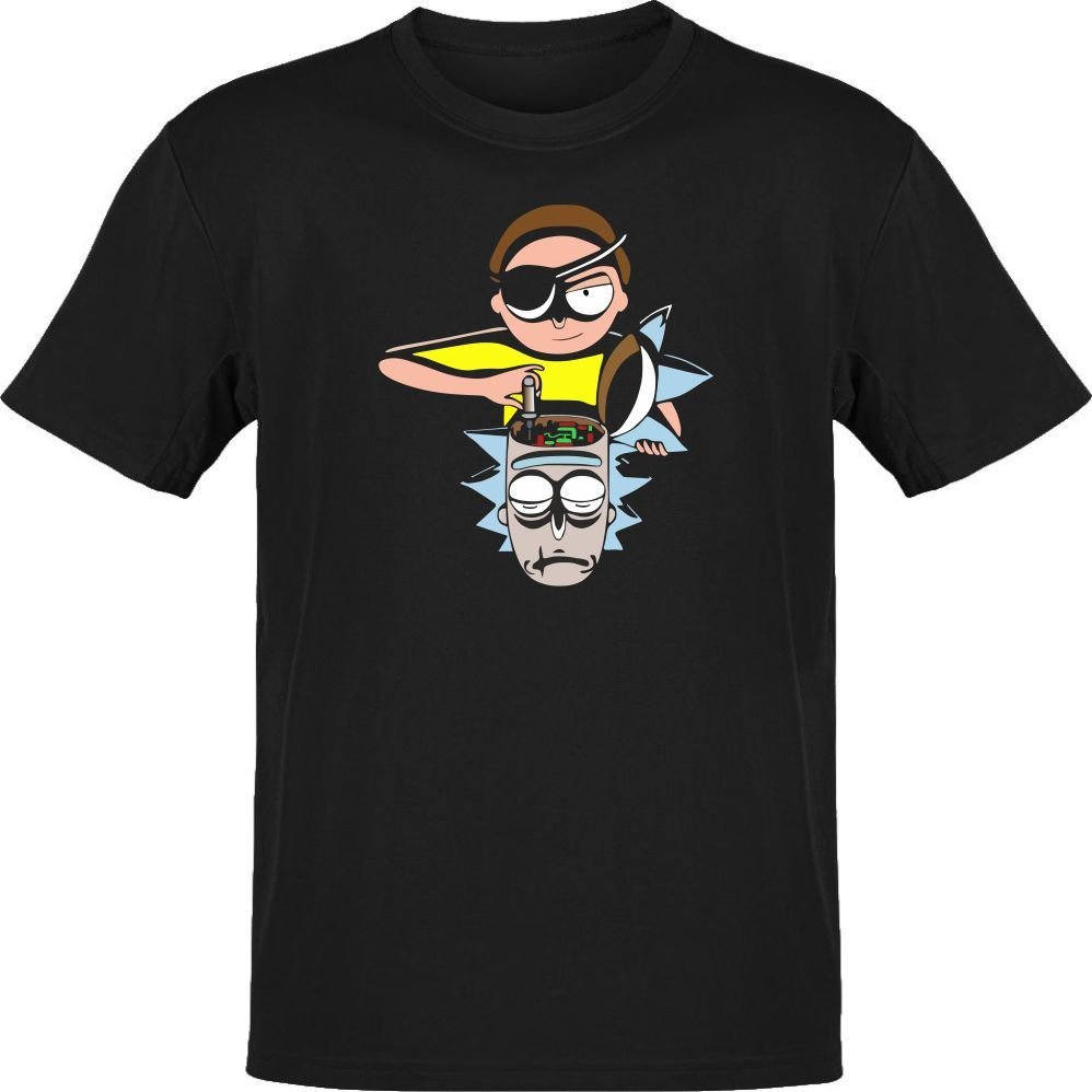 Rick And Morty Brain Treatment Siyah T-Shirt