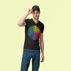 Yaşam Çiçeği Siyah T-Shirt