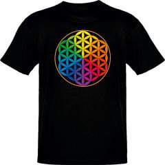 Yaşam Çiçeği Siyah T-Shirt