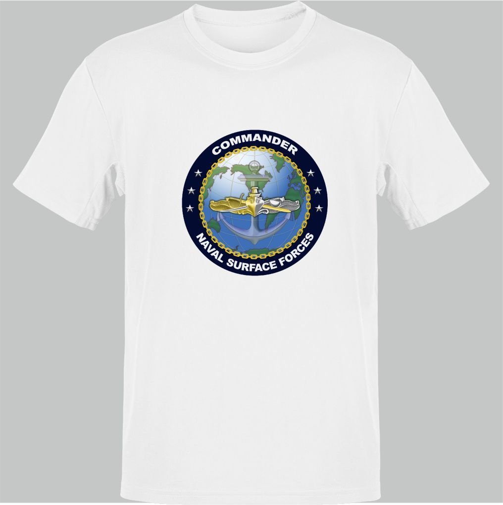 US Army Naval Surface Forces Beyaz T-Shirt