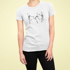 Dans Eden İskeletler Beyaz T-Shirt
