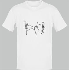 Dans Eden İskeletler Beyaz T-Shirt
