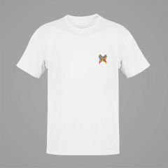 İkizler Burcu Renkli Sembol Göğüs Logolu Beyaz T-Shirt