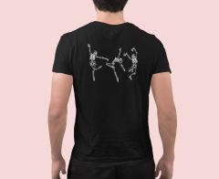 Dans Eden İskeletler Siyah T-Shirt