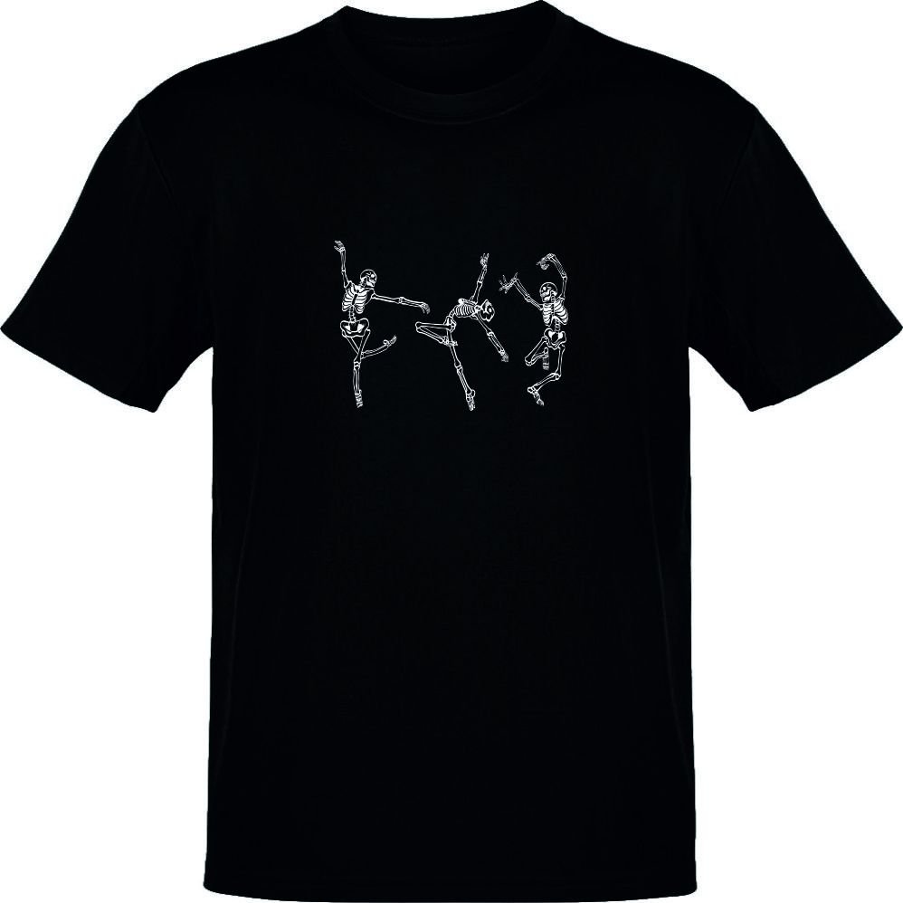 Dans Eden İskeletler Siyah T-Shirt