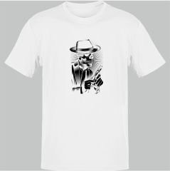 Gangaster İskelet Beyaz T-Shirt