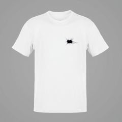 Black Splashed Logo Beyaz T-Shirt