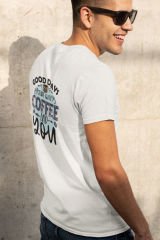Good Days Start with Coffee Beyaz T-Shirt
