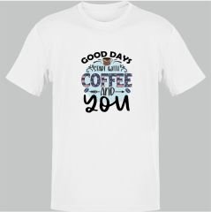 Good Days Start with Coffee Beyaz T-Shirt