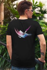 Water Colr Brush Siyah T-Shirt