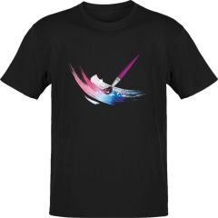 Water Colr Brush Siyah T-Shirt