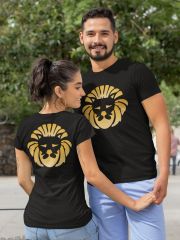 Aslan Burcu Sembolü Siyah T-Shirt