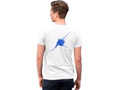 Blue Splatter Beyaz T-Shirt
