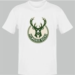 NBA Milwaukee Bucks Beyaz T-Shirt