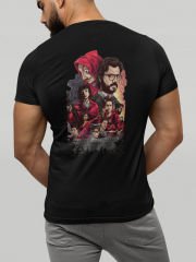 La Casa De Papel The Team Siyah T-Shirt