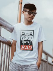 Breaking Bad Heisenberg BAD Beyaz T-Shirt