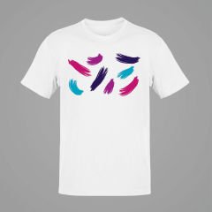 Brush Stroke Beyaz T-Shirt