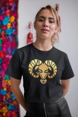 Koç Burcu Sembolü Siyah T-Shirt