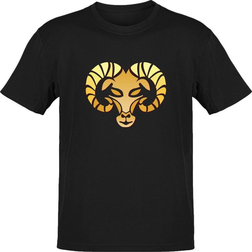 Koç Burcu Sembolü Siyah T-Shirt