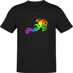 Kova Burcu Renkli Sembol Siyah T-Shirt