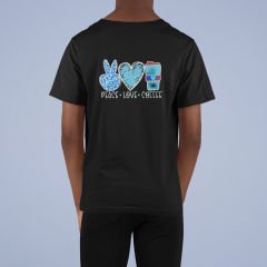 Peace Love Coffee Siyah T-Shirt