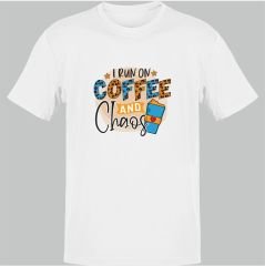 Run On Coffee Beyaz T-Shirt