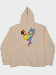 Rick And Morty Medical Check Oversize Hoodie