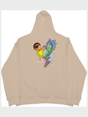 Rick And Morty Medical Check Oversize Hoodie