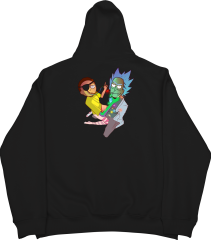 Rick And Morty Medical Check Oversize Hoodie