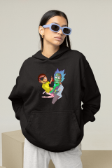 Rick And Morty Medical Check Oversize Hoodie