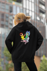 Rick And Morty Medical Check Oversize Hoodie