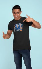 Run On Coffee Siyah T-Shirt