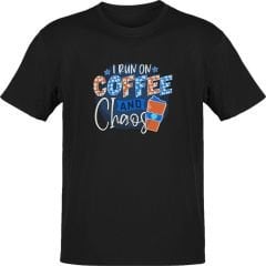 Run On Coffee Siyah T-Shirt