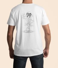 Komik İskelet Beyaz T-Shirt