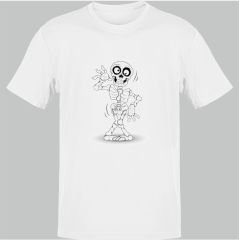Komik İskelet Beyaz T-Shirt