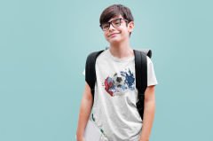 Şut ve Gol Beyaz T-Shirt