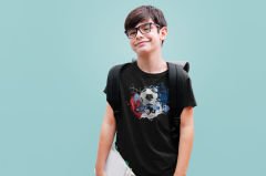 Şut ve Gol Siyah T-Shirt