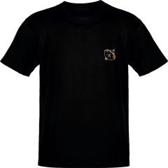Yay Burcu Renkli Sembol Göğüs Logolu Siyah T-Shirt