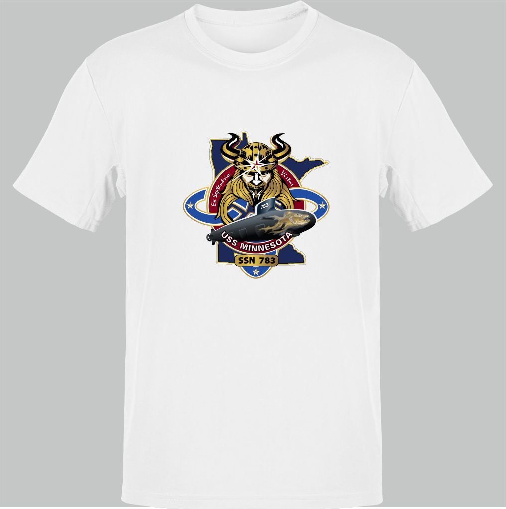 US Army USS Minnesota Beyaz T-Shirt