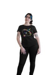 Yay Burcu Renkli Sembol Siyah T-Shirt