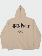 Harry Potter Gözlük Oversize Hoodie