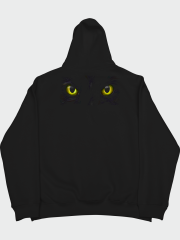 Siyah Kedi Gözü Oversize Hoodie