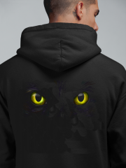 Siyah Kedi Gözü Oversize Hoodie