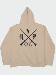 Harry Potter Sihirli Çubuk Oversize Hoodie