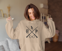 Harry Potter Sihirli Çubuk Oversize Hoodie